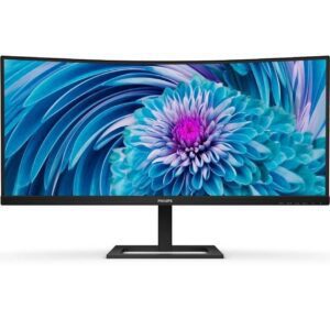 Monitor Profesional Ultrapanorámico Curvo Philips 346E2CUAE 34"/ UWQHD/ Multimedia/ Regulable en altura/ Negro 8712581770662 346E2CUAE/00 PHIL-M 346E2CUAE