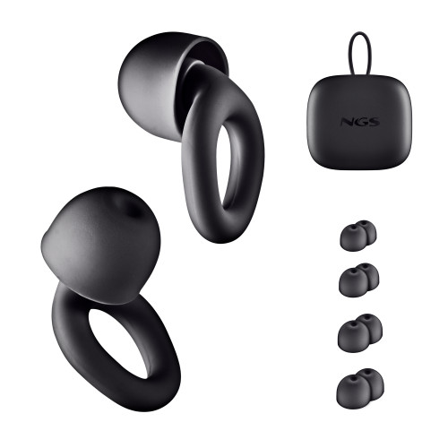 NGS NOON BLACK Tapón para oídos reutilizable Negro - Imagen 7