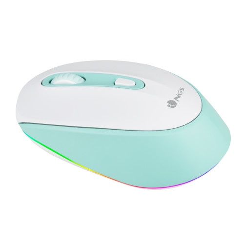 NGS SMOG MINT-RB ratón Juego Ambidextro RF Wireless + Bluetooth Óptico 2400 DPI - Imagen 5