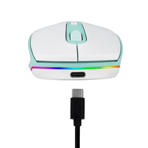 NGS SMOG MINT-RB ratón Juego Ambidextro RF Wireless + Bluetooth Óptico 2400 DPI - Imagen 7