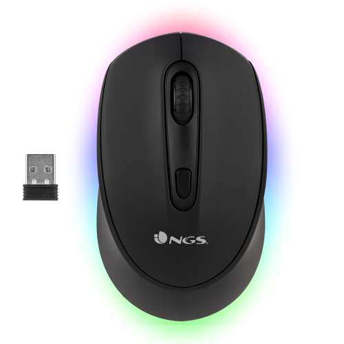 NGS SMOG-RB ratón Juego Ambidextro RF Wireless + Bluetooth Óptico 2400 DPI 8435430619096 | P/N: SMOG-RB | Ref. Artículo: 1411274