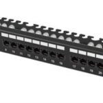 PATCH PANEL LANBERG 24 PUERTOS 1U 19" CAT.6 UTP CON ORGANIZADOR CABLES NEGRO 5901969441901 PPU6-1124-B