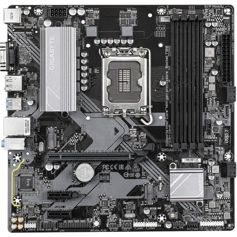 Placa Base Gigabyte B760M D3HP Socket 1700/ DDR5/ PCIe 4.0/ Micro ATX - Imagen 2