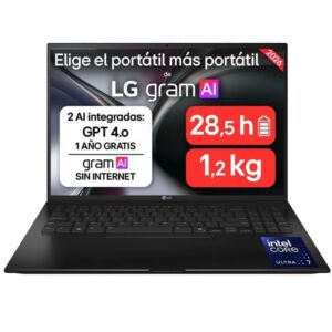 Portátil LG Gram 16ZD90TL-G.AX85BN Intel Core Ultra 7-258V/ 32GB/ 512GB SSD/ 16"/ Sin Sistema Operativo 8806096825235 16ZD90TL-G.AX85BN LGP-16ZD90TL-G AX85BN