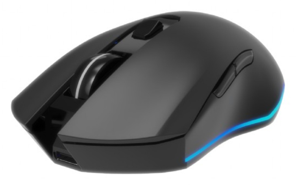 RATON GAMING GEMBIRD RGB INALAMBRICO RECARGABLE DE 6 BOTONES "FIREBOLT" NEGRO 8716309133210 MUSGW-6BL-02