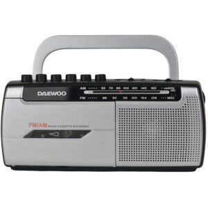 Radio Cassete Daewoo DW1107/ con Cable/ a Pilas/ Negra y Plateada 8436533798398 DW1107 DAE-RADIO DW1107