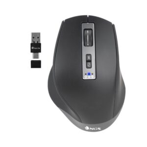 Ratón Ergonómico Inalámbrico NGS BLUR-RB/ Batería recargable/ Hasta 3200 DPI/ Negro 8435430619249 BLUR-RB NGS-MOU BLUR-RB