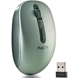 Ratón Ergonómico Inalámbrico NGS Fog Dual FOGDUALGREEN Silencioso/ Hasta 1600 DPI/ Verde 8435430628593 FOGDUALGREEN NGS-MOU FOG DUAL GREE