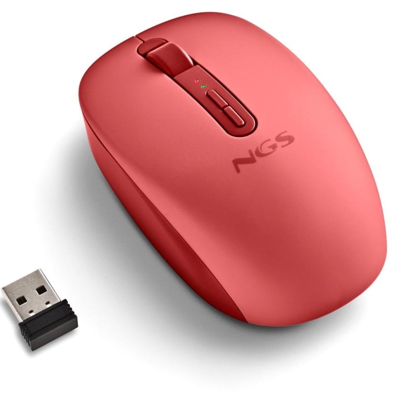 Ratón Ergonómico Inalámbrico NGS Fog Dual FOGDUALRED Silencioso/ Hasta 1600 DPI/ Rojo - Imagen 3