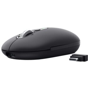 Ratón Inalámbrico Trust Seron 26018/ Batería recargable/ Hasta 3200 DPI/ Negro 8713439260182 26018 TRU-MOU SERON HYP BK
