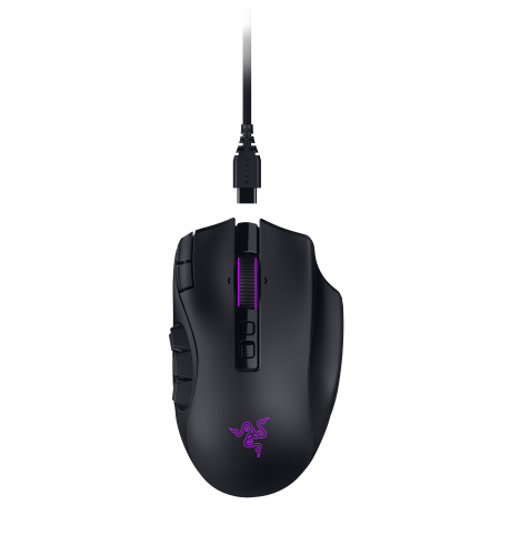 Razer Naga V3 Pro ratón Juego Mano derecha RF Wireless + Bluetooth + USB Type-C Óptico 50000 DPI - Imagen 10
