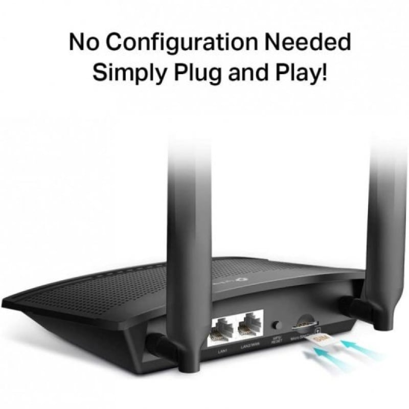 Router Inalámbrico 4G TP-Link TL-MR100 V2 300Mbps/ 2.4GHz/ 2 Antenas/ WiFi 802.11b/g/n - Imagen 3