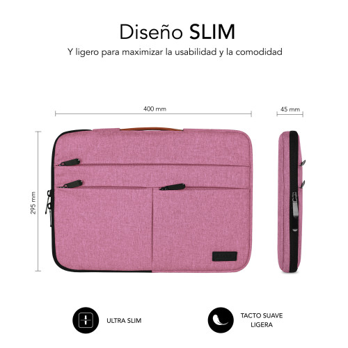 SUBBLIM Funda Air Padding 360 Sleeve 15,6" Pink - Imagen 6