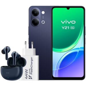 Smartphone Vivo Y21 4GB/ 256GB/ 6.74"/ 5G/ Negro/ Incluye Cargador + Auriculares 8437029839472 5673141B VIVO-SP Y21 5G 4-256 BK PACK