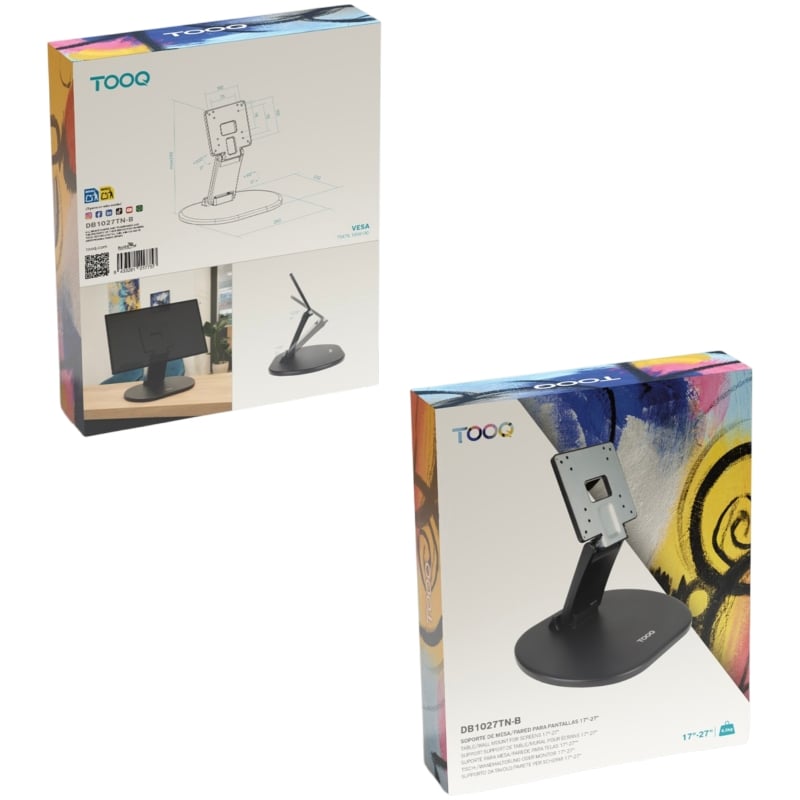 Soporte de Sobremesa para Monitor TooQ DB1027TN-B/ Inclinable/ hasta 6.5kg - Imagen 3