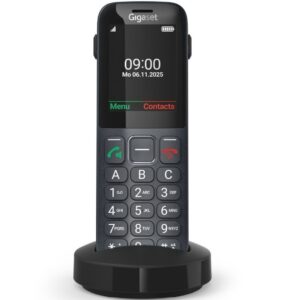 Teléfono Inalámbrico Gigaset Comfort 600 SIM/ Negro 4255781906416 S30853-H1236-R101 GIGA-TEL COMF 600 SIM BK