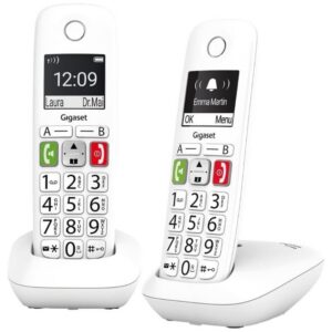 Teléfono Inalámbrico Gigaset E290/ Pack DUO/ Blanco 4250366859248 L36852-H2901-D202 GIGA-TEL E290 DUO WH