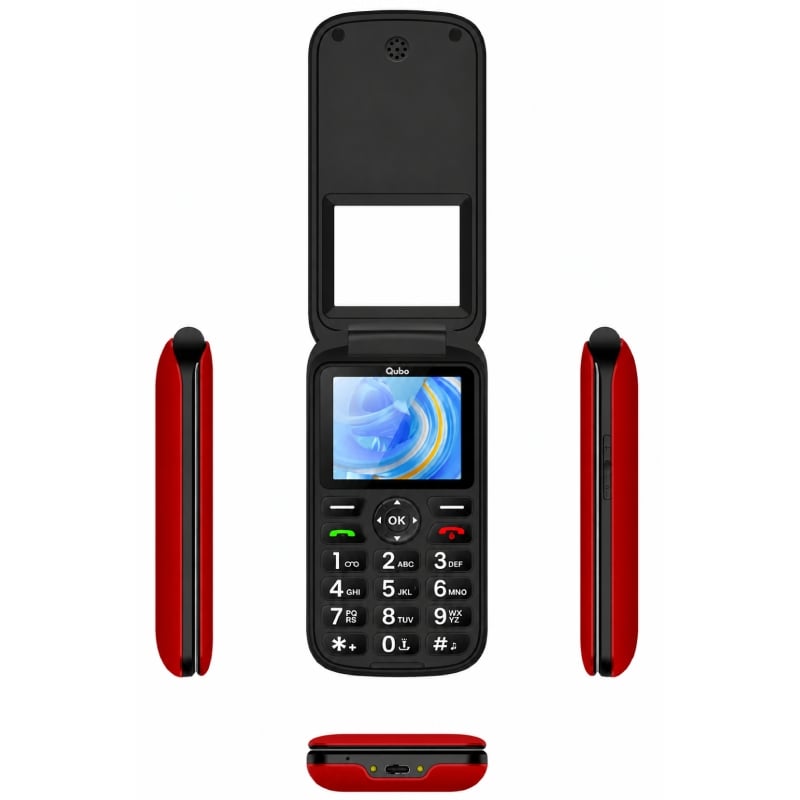 Teléfono Móvil Qubo P-190RD 4G para Personas Mayores/ Rojo - Imagen 4