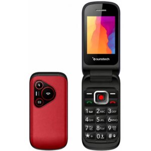 Teléfono Móvil Sunstech CELT24 para Personas Mayores/ Rojo 8429015019913 CELT24RD SUN-TEL CELT24 RD