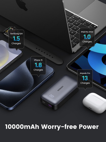Ugreen 10000mAh Mini Powerbank Quick Charging 30W Gris - Imagen 9