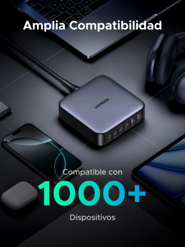 Ugreen Nexode Universal Negro, Gris Corriente alterna Carga rápida Interior - Imagen 14