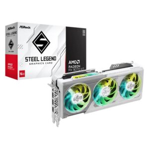 4711581490451 | P/N: 90-GA5DZZ-00UANF | Cod. Artículo: DSP0000042506 Tarjeta grafica asrock rx 9070 xt steel legend 16gb gddr6 -  3x dp -  1x hdmi pci express 5.0