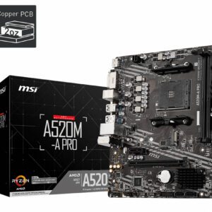 4719072749927 | P/N: 911-7C96-001 | Cod. Artículo: DSP0000000656 Placa base msi am4 a520m - a pro m - atx ddr4