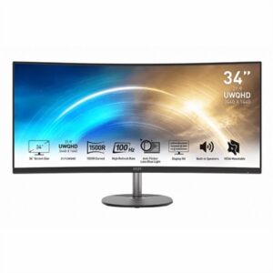 4719072960964 | P/N: 9S6-3PB2CT-004 | Cod. Artículo: DSP0000011012 Monitor led 34 pulgadas msi mp341cq dp hdmi mm curvo uwqhd 100 panoramico 21:9
