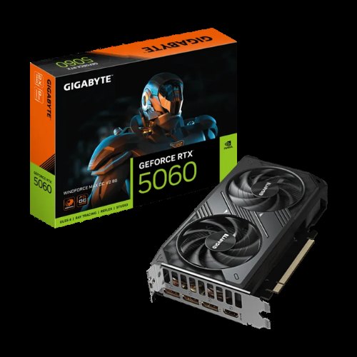 4719331357382 TARJETA GRÁFICA GIGABYTE RTX 5060 WINDFORCE MAX OC V2 8GB 9VN5060WX2-00-G10 A0060287 Gigabyte Tarjetas Gráficas 9VN5060WX2-00-G10