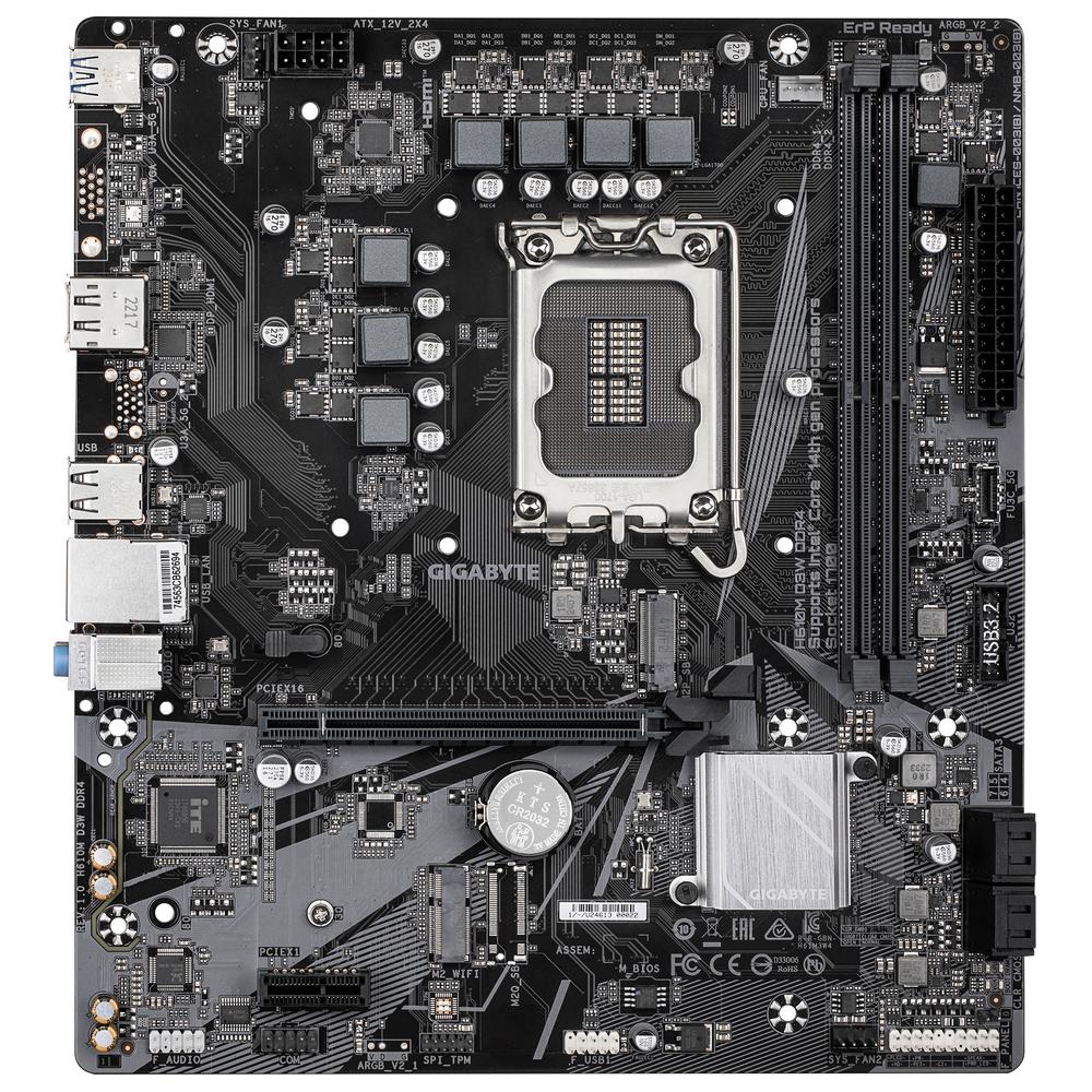 Placa base gigabyte h610m d3w ddr4 matx 2x ddr4 - Imagen 2