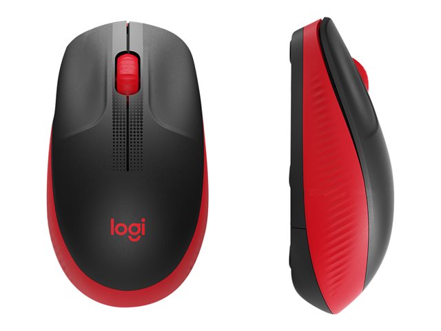 Mouse raton logitech m190 full size optico wireless inalambrico rojo - Imagen 3