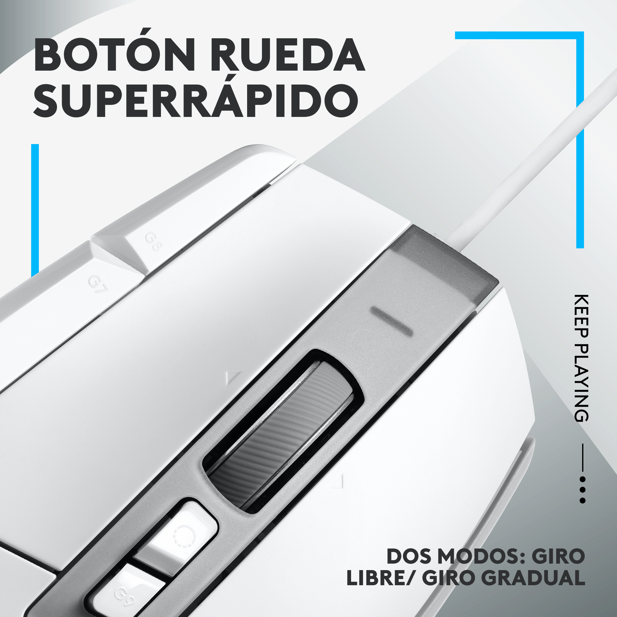Mouse raton logitech g g502 x gaming optico usb 25600ppp blanco - Imagen 4