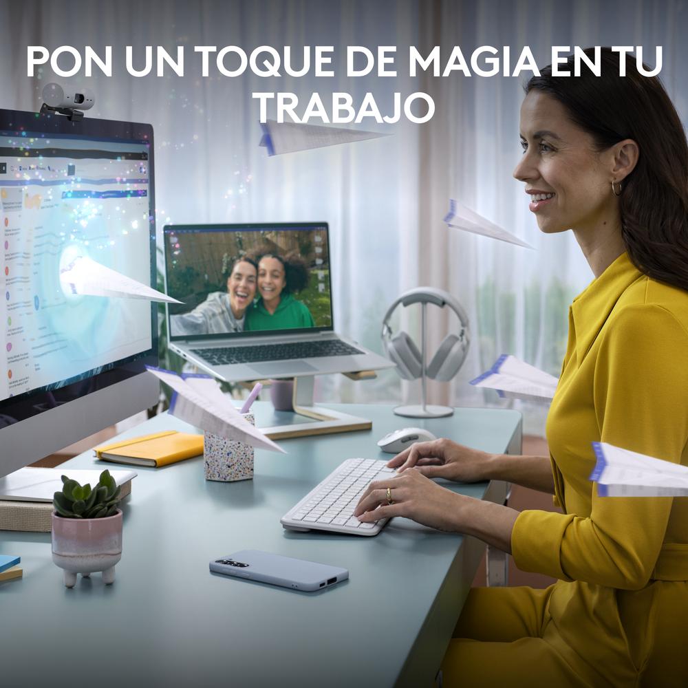 Teclado + raton logitech mk950 inalambrico blanco - Imagen 3