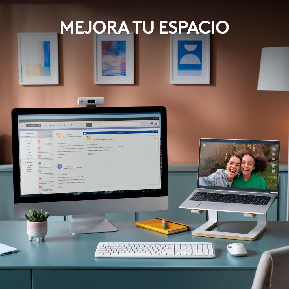 Teclado + raton logitech mk950 inalambrico blanco - Imagen 6
