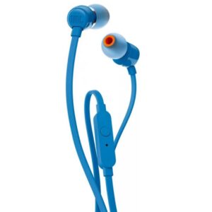 6925281918940 | P/N: JBLT110BLU | Cod. Artículo: JBLT110BLUE Auriculares intrauditivos jbl t110 blue - pure bass - drivers 9mm - cable plano - manos libres