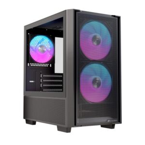6977277360400 | P/N: EXCS-PM-150R-B | Cod. Artículo: DSP0000040770 Caja ordenador gaming einarex pm150 matx rgb cristal templado negro