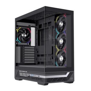 6977277361148 | P/N: EXCS-PR-800R-B | Cod. Artículo: DSP0000040769 Caja ordenador gaming einarex s800 atx rgb cristal templado negra