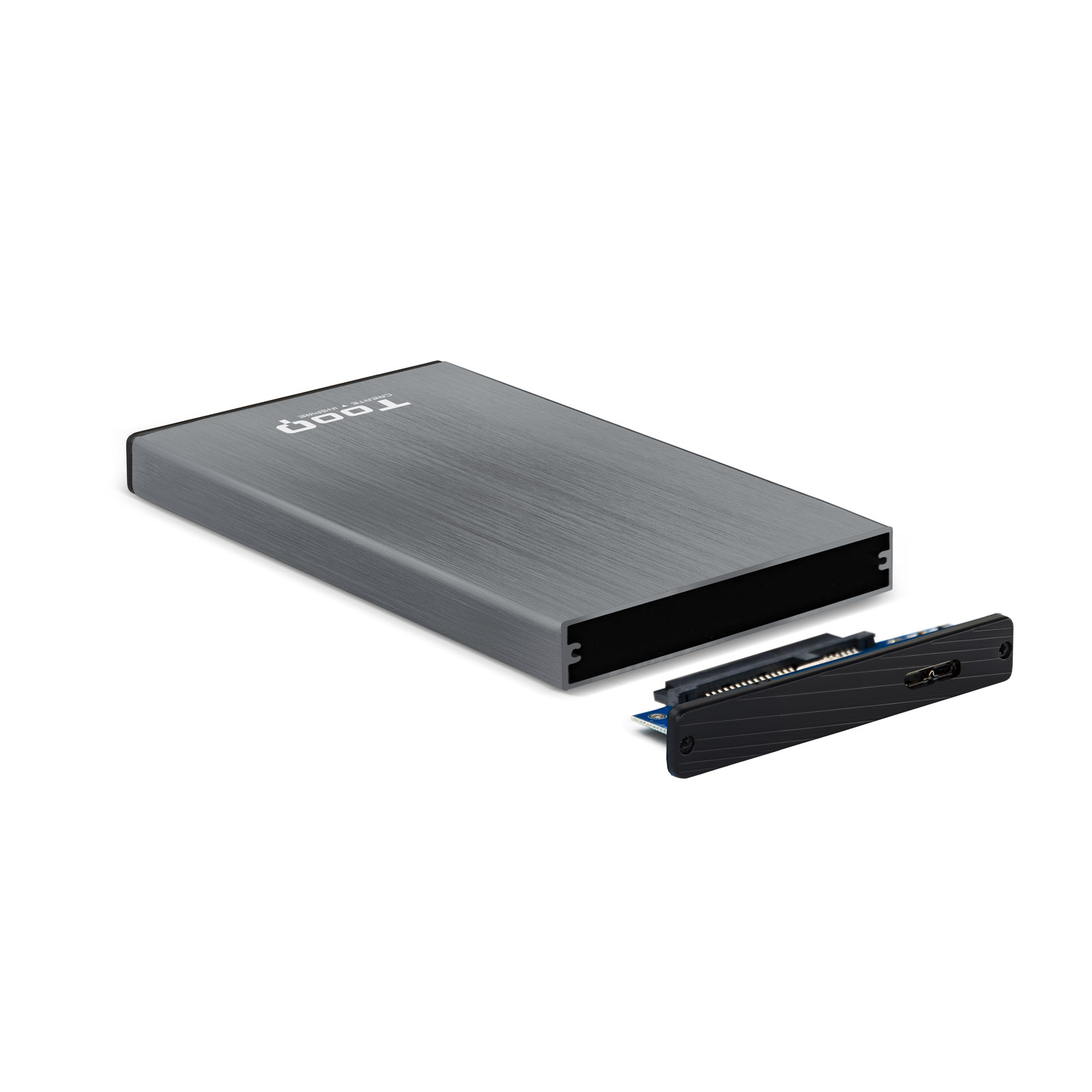 Caja externa tooq tqe - 2527g para hhd - ssd 2.5 pulgadas 9.5mm sata usb 3.0 gris - Imagen 3