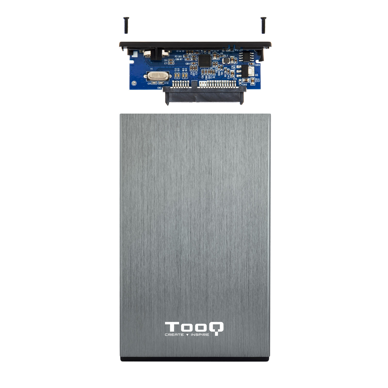 Caja externa tooq tqe - 2527g para hhd - ssd 2.5 pulgadas 9.5mm sata usb 3.0 gris - Imagen 5