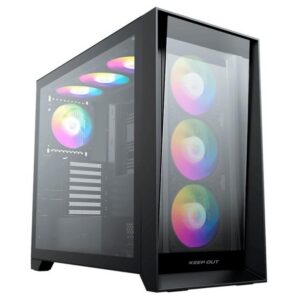 8435099533450 | P/N: XC-911PROXL+ | Cod. Artículo: DSP0000029081 Caja ordenador gaming keep out xc - 911 pro xl e - atx argb cristal templado usb 3.2 negro
