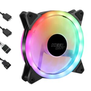 8435099534037 | P/N: XFC-120SR | Cod. Artículo: DSP0000029247 Ventilador caja keep out xfc - 120sr argb 120mm negro