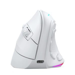 8435693107354 | P/N: MMSKW | Cod. Artículo: DSP0000029866 Mouse raton mars gaming ergonomico vertical.rgb inalambrico tri - mode blanco