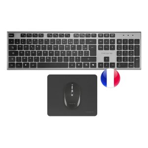 8435693112112 | P/N: 6ZENITHFR | Cod. Artículo: DSP0000038512 Teclado + raton tacens 6zenithfr inalambrico gris frances + alfombrilla