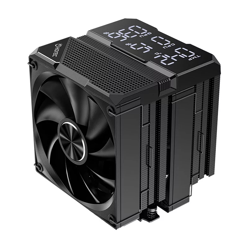Ventilador disipador cpu hiditec dc40 pro pwm 2x 120mm negro - Imagen 3