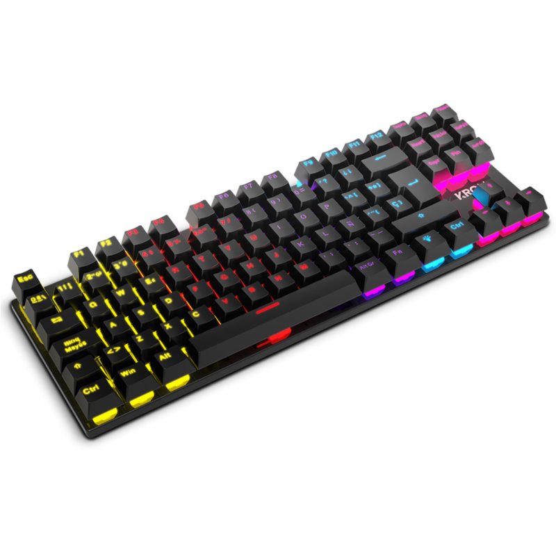 Teclado gaming krom kasic tkl rainbow rgb red switch usb - Imagen 2
