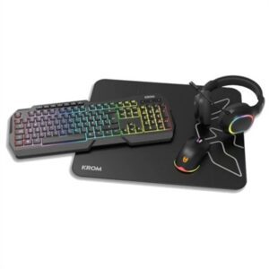 8436587976377 | P/N: NXKROMKENTASP | Cod. Artículo: DSP0000039635 Kit gaming krom kenta pc 4 en 1 rgb negro