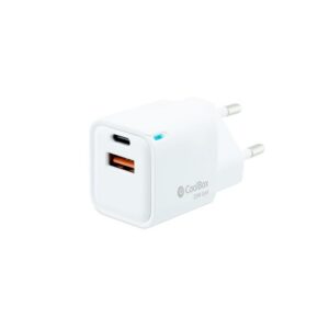 8437012429932 | P/N: COO-CUP-20CA | Cod. Artículo: MGS0000021787 Cargador usb de pared coolbox 20w gan usb tipo a - usb tipo c