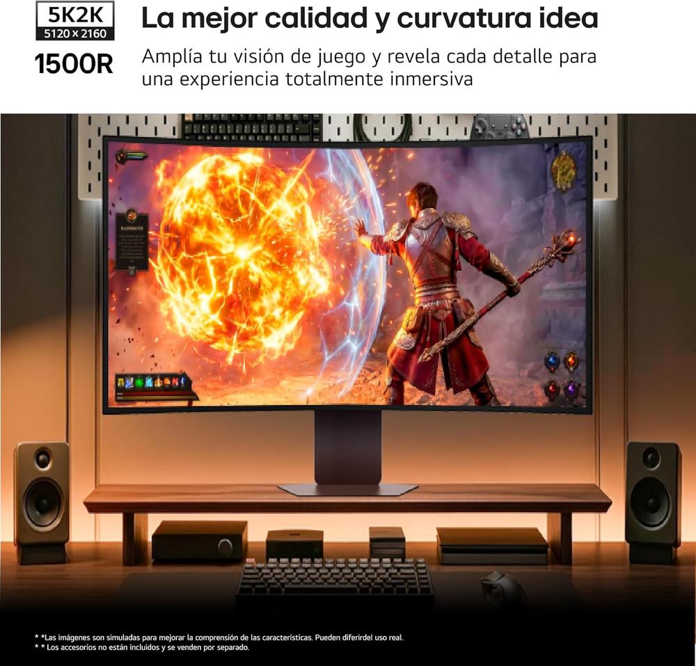 Monitor curvo gaming lg 39gx950b - b 38.6 pulgadas 5k2k 165hz - Imagen 3