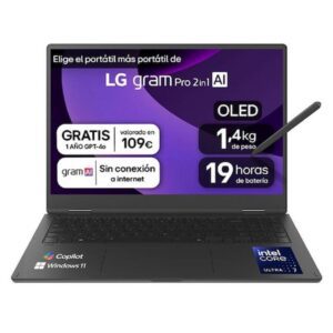 8806096834640 | P/N: 16T90TP-K.AD88BN | Cod. Artículo: MGS0000034398 Portatil lg gram pro 16t90tp - k u7 - 255h -  32gb -  ssd 1tb -  16 pulgadas -  w11h
