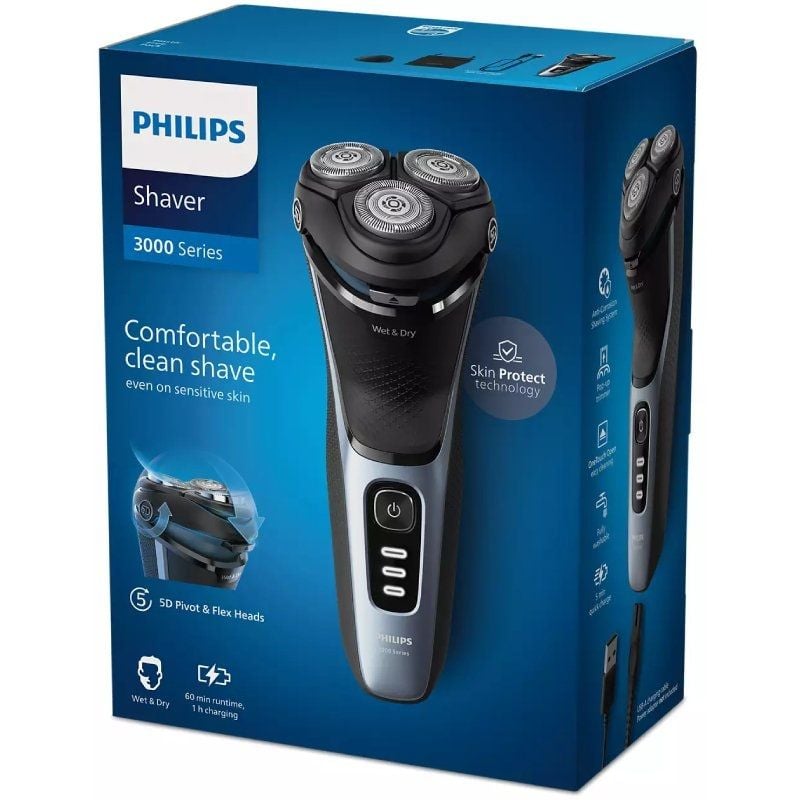 Afeitadora Philips Shaver Series 3000 S3243/12/ con Batería / 2 Accesorios - Imagen 5